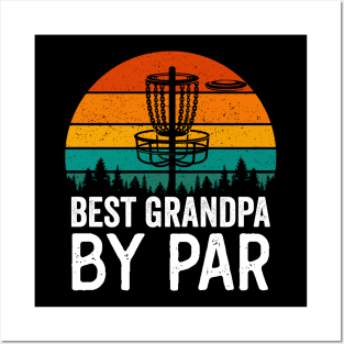 Best Grandpa By Par Funny Disc Golf Player Vintage Posters and Art